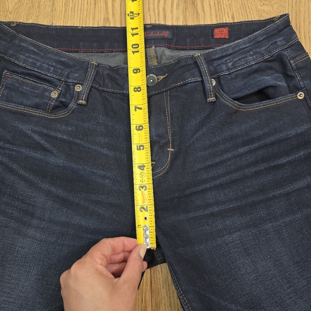 Cult Of Individuality Womens Dark Wash Zen Curvy Slim Mid Rise Skinny Jeans 31 - Picture 5 of 12